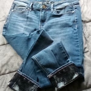 White House Black Market skinny ankle jeans size 0 cropped